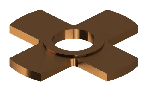 Cruz Lisa bronce