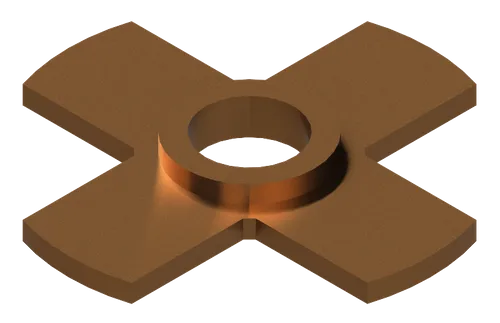 Cruz Lisa de Bronce
